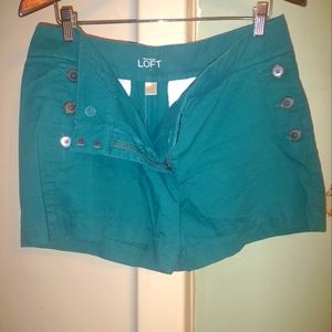 Ann Taylor Loft Teal green colored shorts